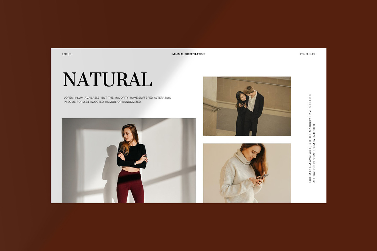 Lotus Minimal Presentation Template preview 3