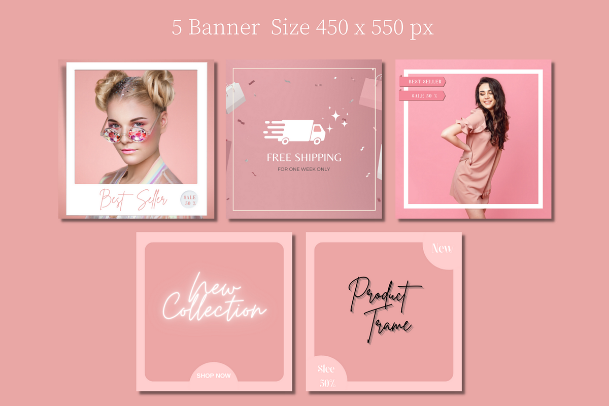 Website banner templates Rose, a Landing Page Template by Meoww_Design (Photo 3 of 7)