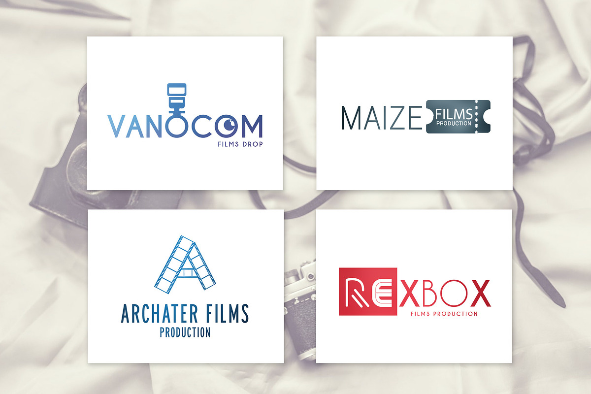 Camera,Movie Film Production Logos, a Branding Logo Template