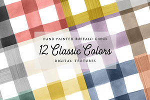 Hand Painted Buffalo Check Patterns