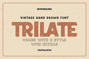 Trilate - Handdrawn Font + EXTRAS, a Sans Serif Font by Fikry Alfatih (Thumbnail 1 of 11)
