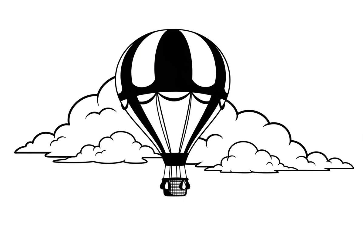 Hot Air Balloon Sky Bundle, an Illustration by yasushie (Photo 14 of 31)