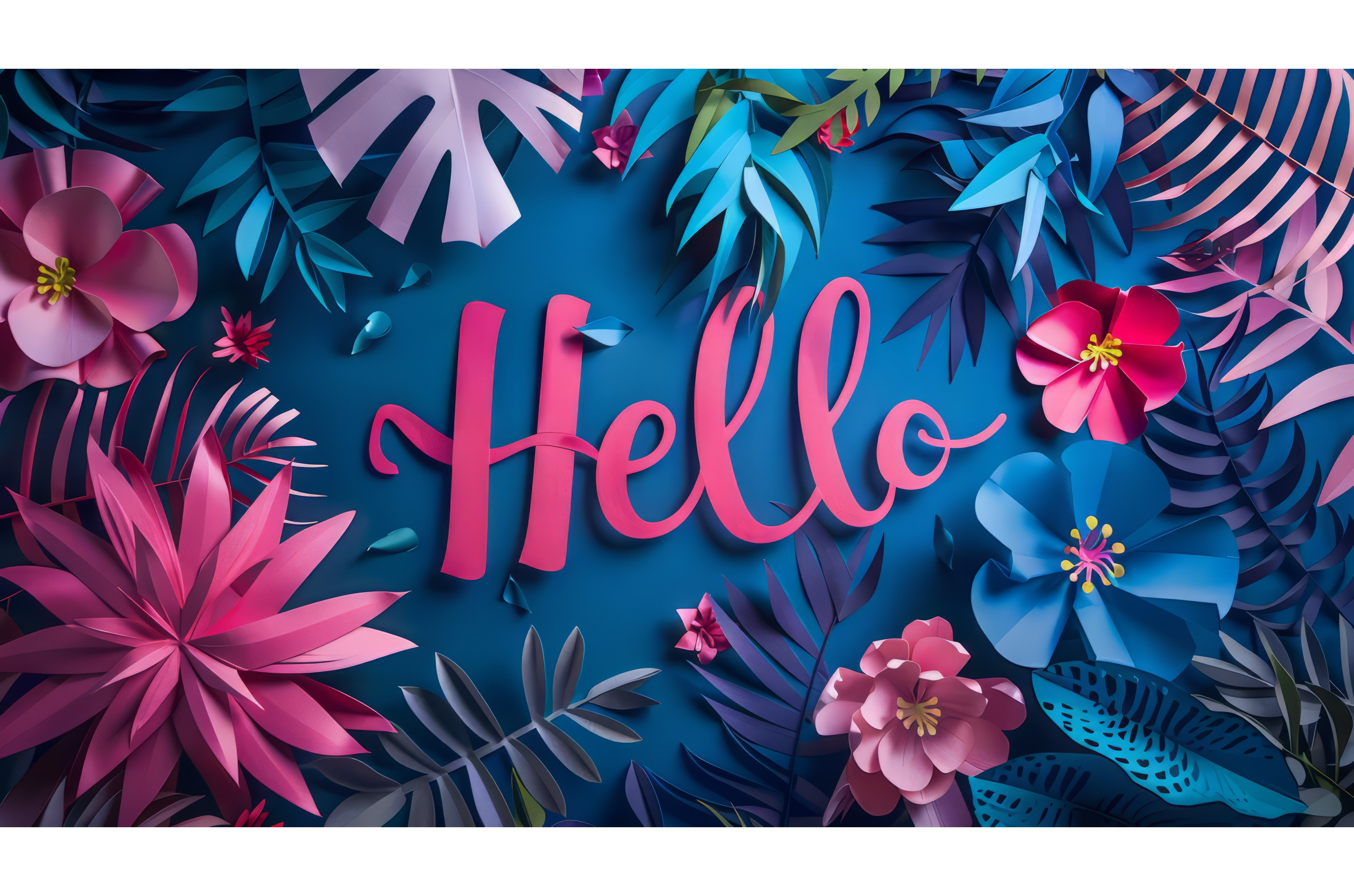Paper Craft Hello concept art poster, a Texture Illustration by Visual ...