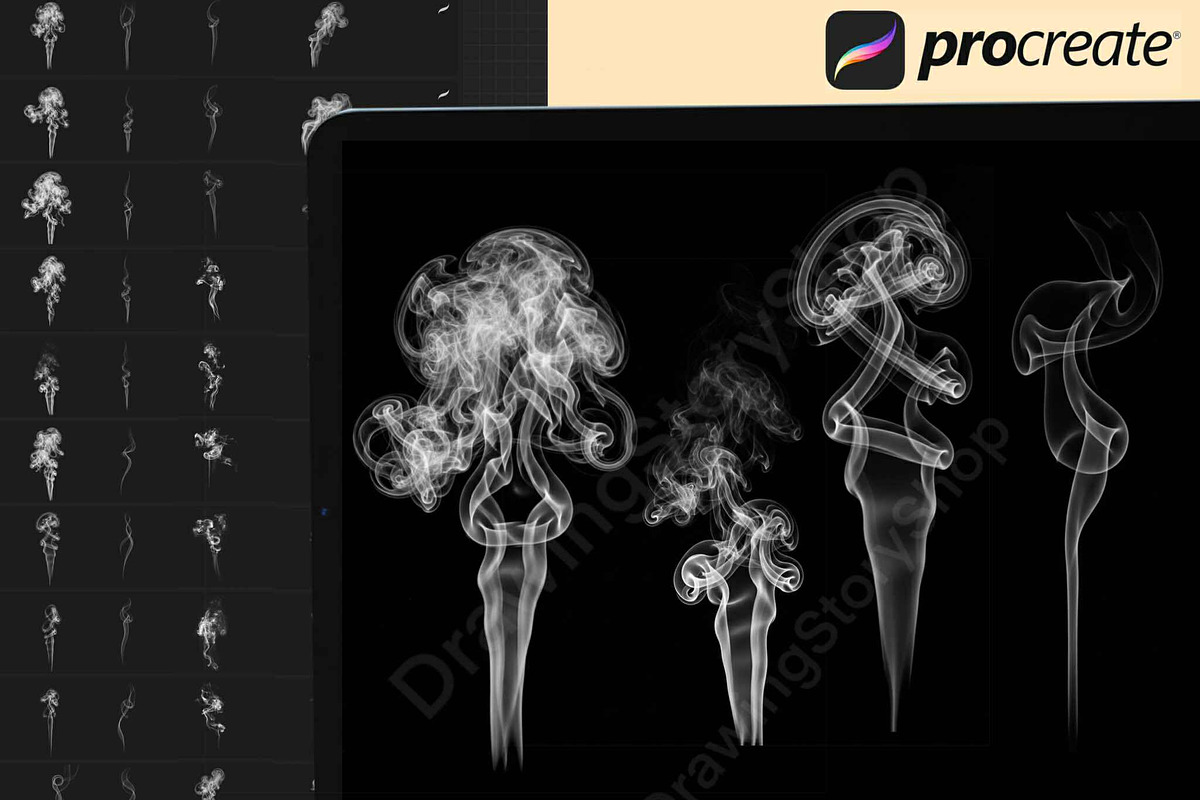 220+ Procreate Smoke & Fire Brushes, a Brush Add-On by DrawingStoryShop (Photo 4 of 7)