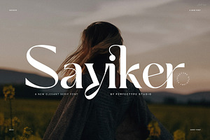 Sayiker Modern Ligature Serif Font