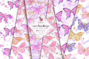 Butterfly Seamless patterns 061, a Pattern Graphic by Drawberx