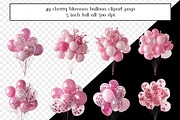 Cherry Blossom Balloon Bundles, an Object Graphic by AllTheKewtClipart (Thumbnail 13 of 14)