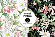 Floral Pattern, a Background Graphic by Yulia Ogneva (Thumbnail 1 of 7)