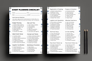 Event Planning Checklist Template, a Stationery Template by MightyDesign (Thumbnail 1 of 8)