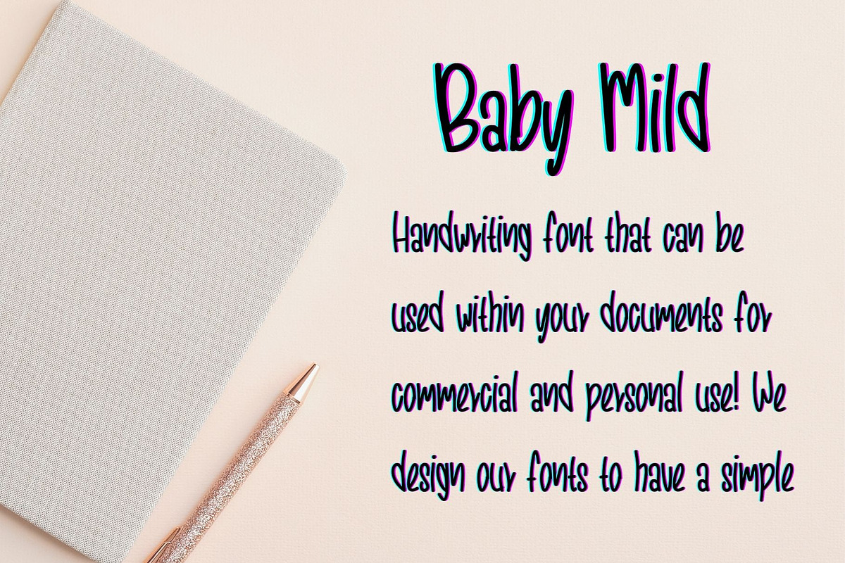 Byby Mind Handwriting Font, a Handwritten Font by Ruddean2109 (Photo 3 of 10)
