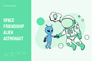 Space Contact Alien Astronaut, an Education Illustration by Partikusi Design (Thumbnail 1 of 3)