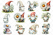 Watercolor Daisy Gnome Clipart, an Illustration by Dream Creation (Thumbnail 3 of 4)
