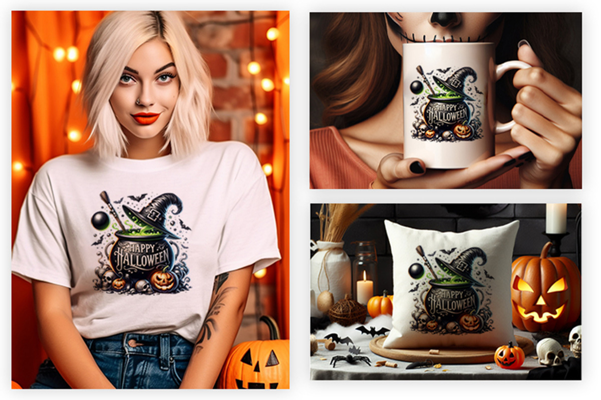 Happy Halloween Green Monster PNG, a Seasonal Illustration by Creative Arslan (Photo 2 of 3)