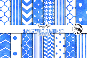 Seamless Watercolor Patterns 1 Cob