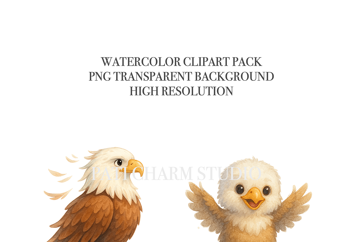 28 Eagle Clipart, an Animal Illustration by Pati Charm Studio (Photo 4 of 8)