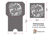 Wedding Envelope Laser Cut Template, an Invitation Template by RAINBOWIRMA (Thumbnail 2 of 2)