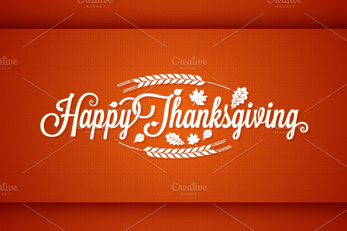 Thanksgiving vintage card lettering, a Card Template by PushLogo