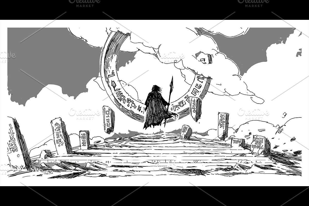 Black & white drawing collection., a Person Illustration by Grandfailure (Photo 11 of 23)