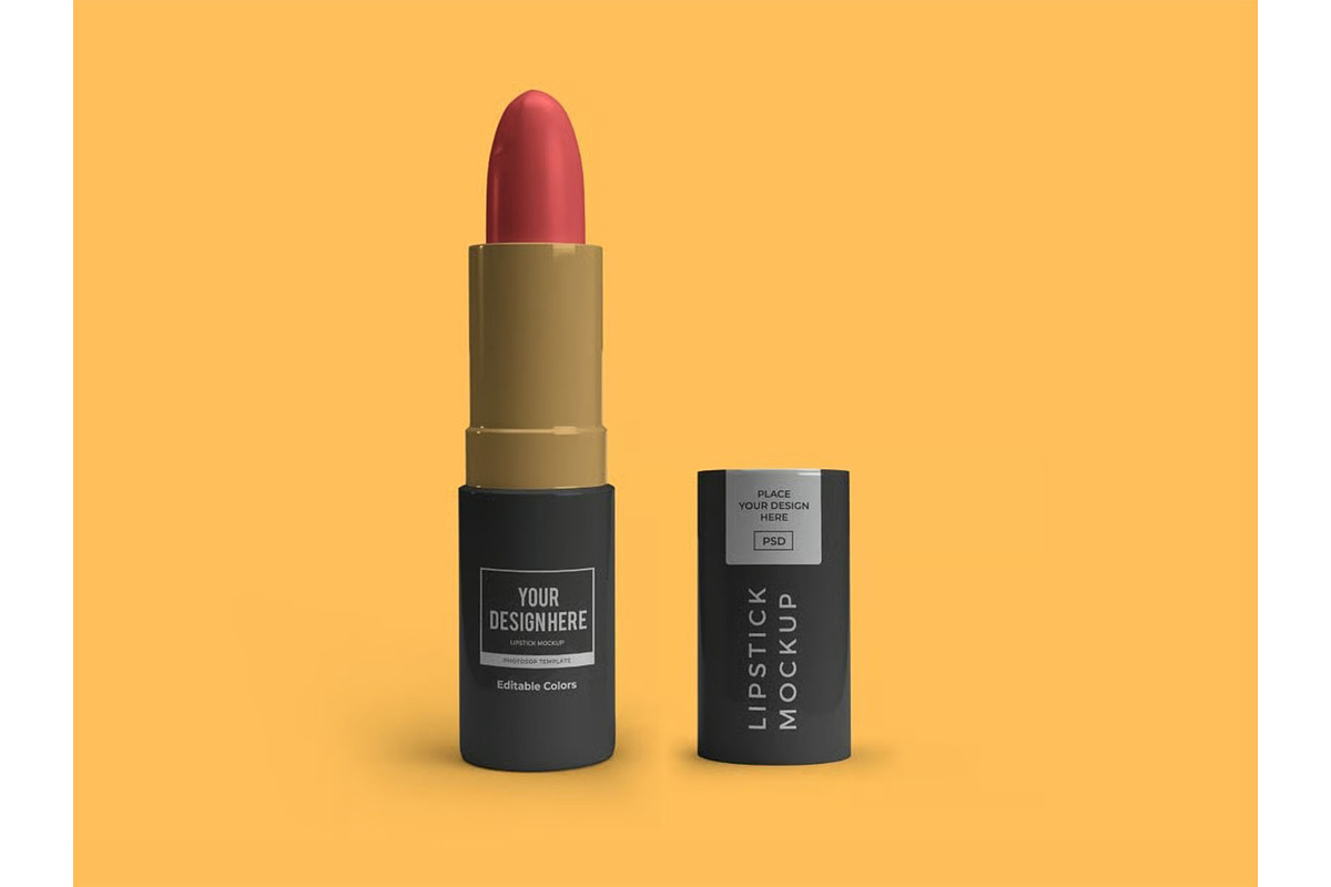 Lipstick Cosmetic Mockup Template, a Packaging Mockup by DesignRushMarket (Photo 9 of 11)