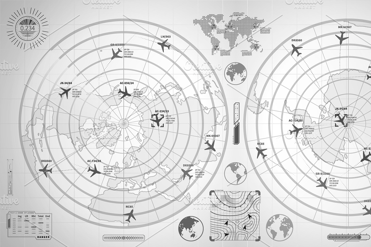 Detailed black military radar, a Technology Illustration by BestPics