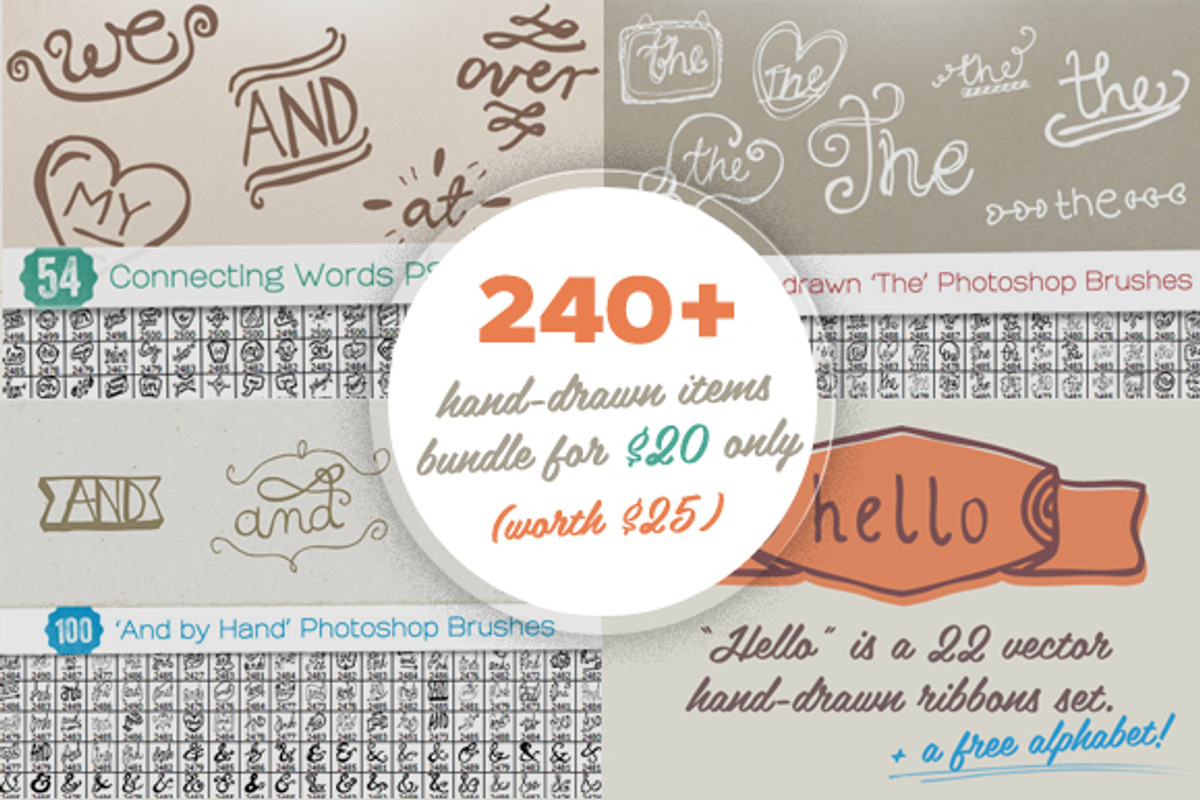 [-20%] 240+ Hand-drawn Items Bundle, a Person Illustration by Frisk Shop (Photo 1 of 5)