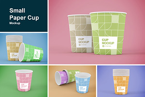 Small Paper Cup Mockup