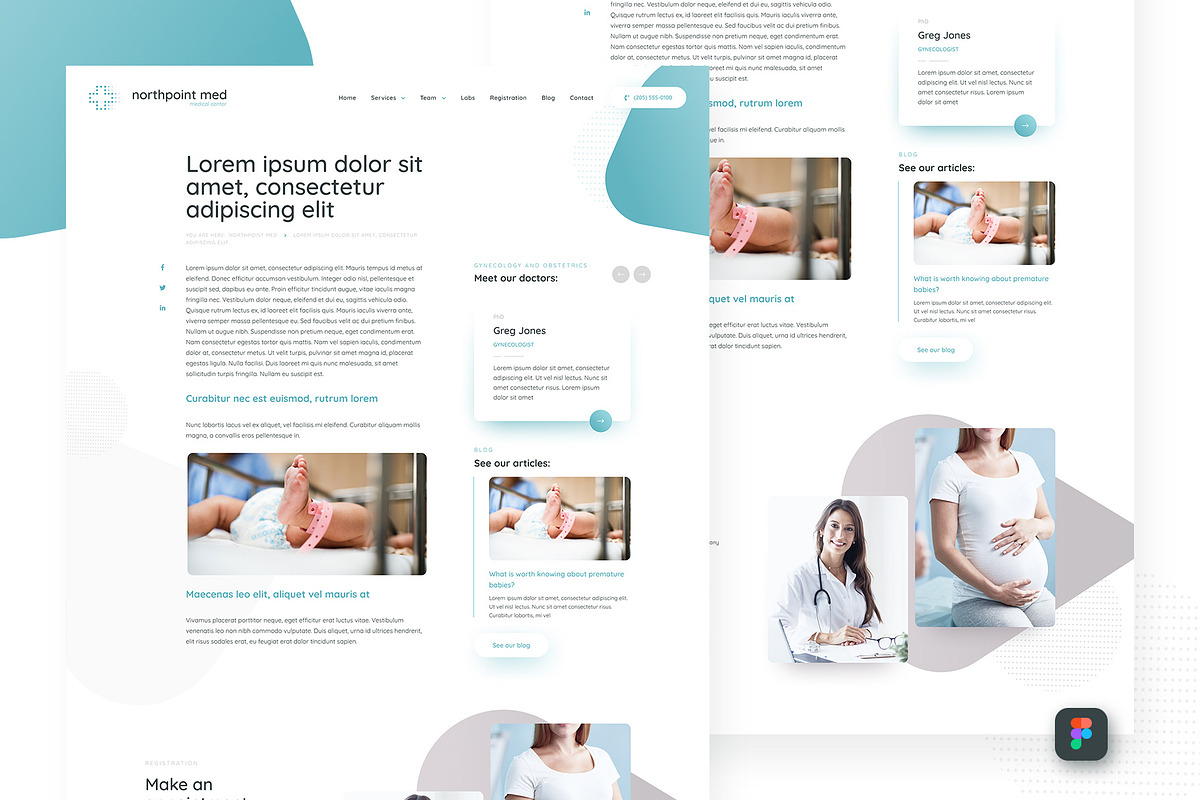 Medical Figma UI Templates, an UI Kit Template by FreshPixels (Photo 10 of 14)