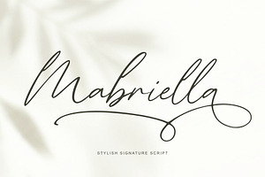 Mabriella - Stylish Signature Script, a Script Font by Sealoung