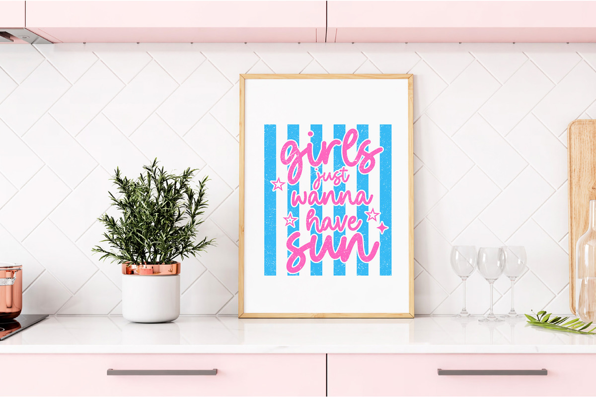 Striped Summer Quotes Bundle PNG, a Seasonal Illustration by Dream Creation (Photo 8 of 9)