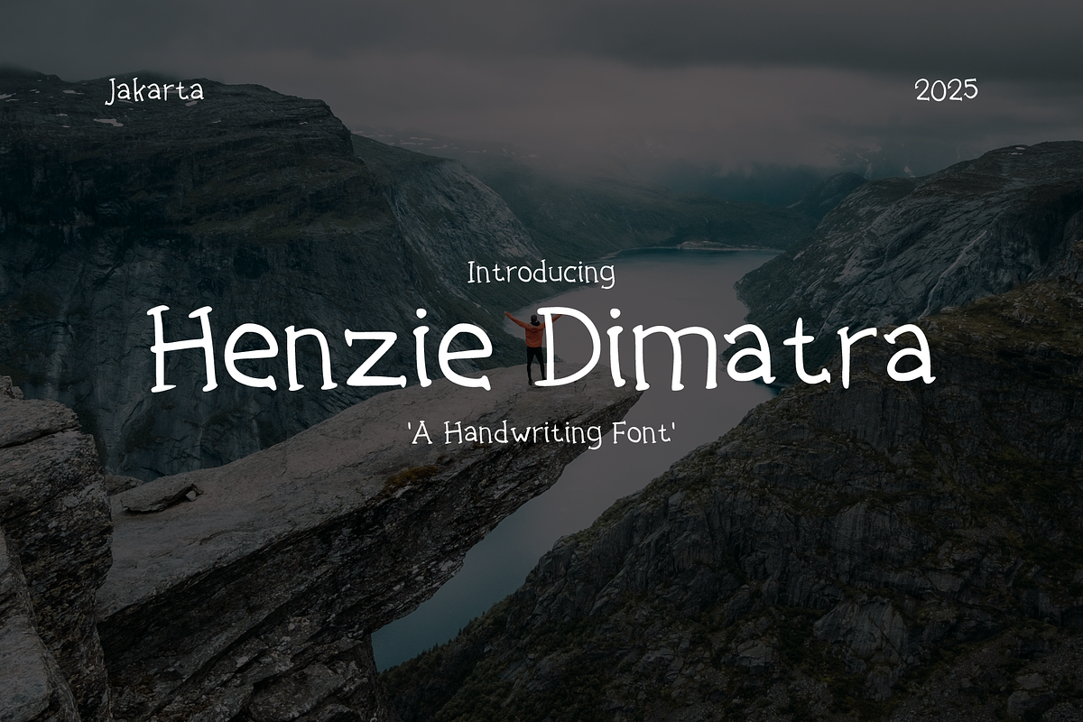 Henzie Dimatra - Handwritten Font, a Handwritten Font by Dimatra Store (Photo 1 of 4)