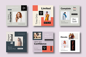 Modern Fashion Social Media Template, a Social Media Template by MightyDesign