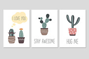 Cactus and succulents greeting cards, a Card Template by Paper Cards (Thumbnail 2 of 4)