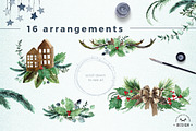 Watercolor Scandinavian Christmas, a Decorative Illustration by WBS Design (Thumbnail 2 of 7)