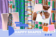 Happy Shapes – Seamless Pattern Set, a Pattern Graphic by Lisa Jasmin Bauer (Thumbnail 1 of 7)