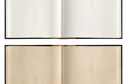 Open book white used blank paper JPG, a School & Education Photo by LiliGraphie