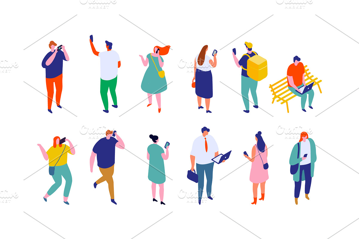 Cartoon People isometric characters, a Person Illustration by Vector_Art (Photo 4 of 10)