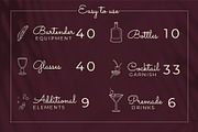 Elegant line art bar menu icons, an Outline Icon by Chakraborty Design (Thumbnail 10 of 10)