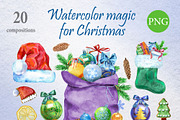 Watercolor Christmas, an Illustration by Watercolor fantasy (Thumbnail 1 of 6)