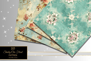 Shabby Chic Floral Grunge Patterns