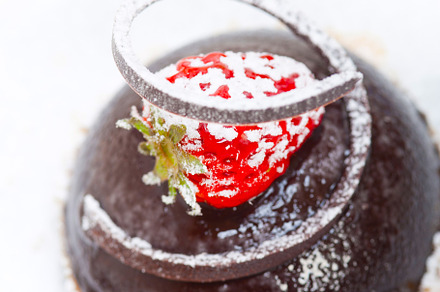 fresh chocolate strawberry mousse, a Food & Drink Photo by keko64