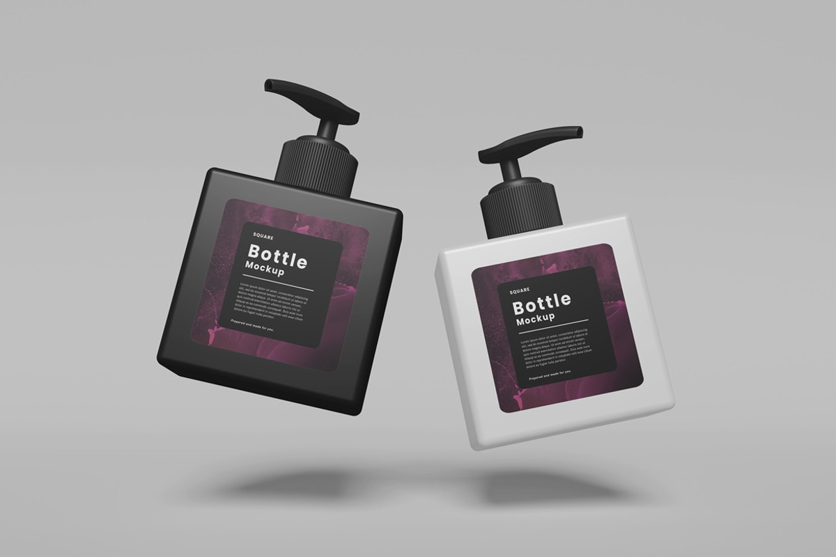 Square Pump Bottle Mockup, a Packaging Mockup by AndikaGraphic (Photo 6 of 7)