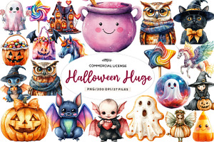 Cute Halloween Huge Bundle, an Illustration by CreationArt