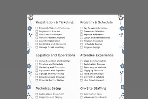 Event Planning Checklist Template