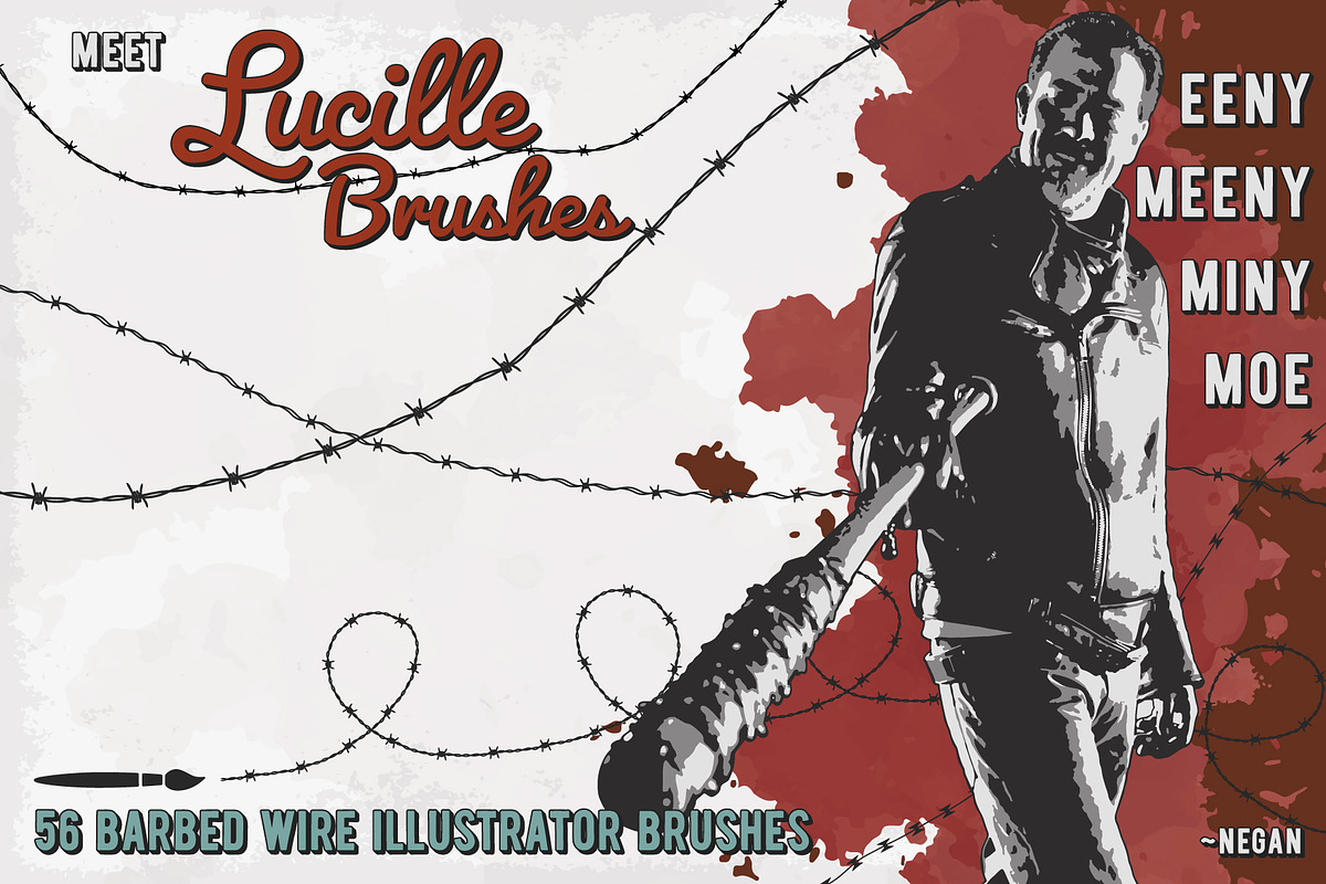 Lucille - Barbed Wire AI Brushes, a Brush Add-On by BAD TASTE (Photo 1 of 6)