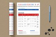 Blood Glucose Record Form Template, a Stationery Template by ContestDesign (Thumbnail 1 of 3)