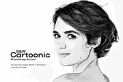 B&W Cartoonic Photoshop Action, an Action Add-On by DesignCave (Thumbnail 1 of 5)