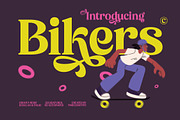 Bikers Groovy Retro Serif Font, a Serif Font by timelesstype.co (Thumbnail 1 of 15)