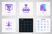 Hosting | 16 Thin Line Icons Set, an Outline Icon by Alex Blogoodf (Thumbnail 7 of 11)