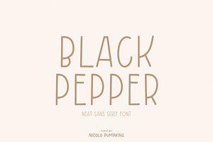 BLACK PEPPER Font