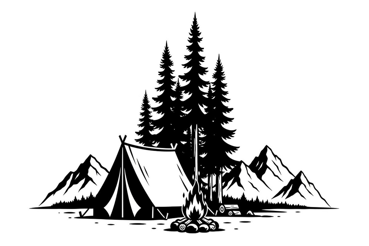 50 Camping Mountain Vector Bundle, an Illustration by jahid234 (Photo 40 of 51)